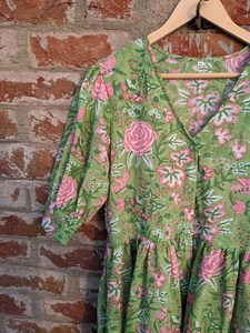 Vestido Largo de Verano 100% Algodón Tejido, Ecológico, con Estampado Digital, Estilo Casual Indio, Lavable y Transpirable - Product Image 5