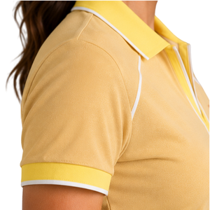 Ensemble polo et jupe plissée pour femme, thème Miel Citron, pour le tennis et le golf, vêtements de sport athlétiques personnalisés, respirants et anti-humidité - Product Image 6