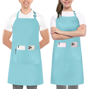 ผ้ากันเปื้อนทอสีฟ้าอ่อนแบบ unisex รุ่น ODM ใหม่ พร้อมกระเป๋าและกระดุมแป๊ก สำหรับพนักงานร้านอาหาร บาร์ และพนักงานเสิร์ฟ - Product Image 6