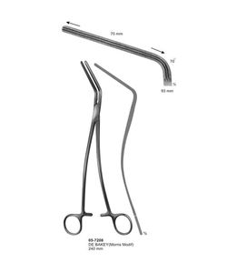 De Bakey Morris Modify Aorta cross <b>Clamp</b> 70 Degree Angled 240mm Manual Premium Stainless Steel Class - Product Image 3