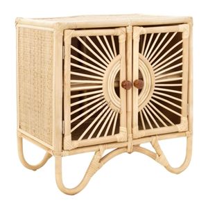Factory Price Antique Style Rattan Doll Cabinet for Kids Wholesale Handmade <b>Miniature</b> Wardrobe Kids Toy Storage - Product Image 1