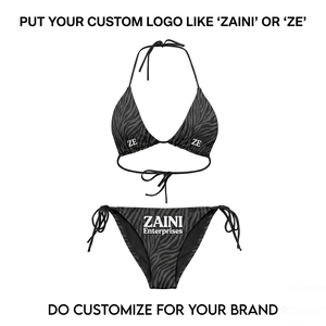 Conjunto de Bikini de 1 Pieza con Cuello Pronunciado y Cintura Alta, 240 GSM, Poliéster Premium, Logotipo Personalizado con Sublimación, Traje de Baño - Product Image 1