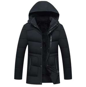 Puffer <b>Jacket</b> Custom Logo Winter Men's Puffer <b>Jackets</b> Plus Size Shiny Solid Color Nylon Warm Oversize Casual Style - Product Image 1
