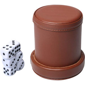 Gobelet à dés de jeu en cuir pour fêtes, bars, jeux de devinettes et usage occasionnel - Product Image 5