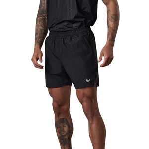 Mens <b>Black</b> Textured Mesh Training <b>Shorts</b> Elastic Waist Drawstring Gymwear Running Workout Sportswear Lightweight Activewear - Product Image 1