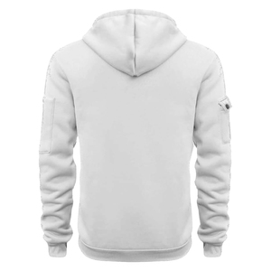 Sweat-shirt à capuche bleu royal pour homme, coupe classique, couleur unie, pull décontracté avec poches, matière en polyester tricoté - Product Image 4
