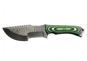 Handcrafted Patterned Steel Tracker-<b>Profile</b> Craft <b>Tool</b> Green Micarta Handle Executive Display Piece - Product Image 2