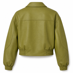 Veste matelassée à capuche unisexe en peau de mouton véritable, personnalisable OEM/ODM, vente en gros, fermeture éclair, mode streetwear, vêtement d'extérieur, marque privée - Product Image 2