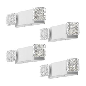 Set di 4 Lampade LED Commerciali per Uscite di Emergenza, IP65, Materiale PC, AC 120/277V, 5W, con Batteria di Backup per Attività Commerciali - Product Image 1