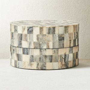 Trending geometric pattern rectangular decorative storage <b>box</b> luxury modern organizer case home decor gift item - Product Image 6