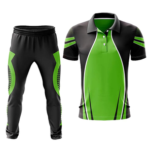 Conjunto de Uniforme de Cricket para Hombre, Negro y Verde, Jersey Sublimado, Pantalones Deportivos, Transpirables, Ajuste Atlético, para Todas las Temporadas - Product Image 1