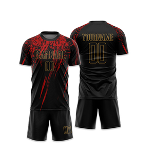 Ensemble de maillots de football personnalisés sublimés pour hommes, nom et numéro de l'équipe, tissu respirant, coupe athlétique, manches courtes, toutes saisons - Product Image 1