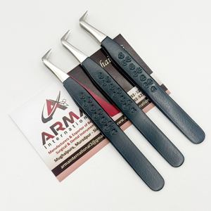 Pinzas para Extensión de Pestañas de 90 Grados, Pinzas de Acero Inoxidable Sostenible con Punta Puntiaguda y Etiqueta Privada - Product Image 2