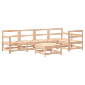 Conjunto de Muebles de Jardín Grandes de Madera de Pino Maciza y Contrachapada, Colección de Madera Natural - Product Image 2