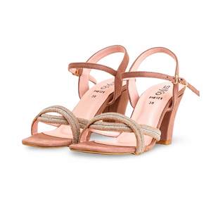 Sandale à talon rose pour femme FN6121 - Product Image 3