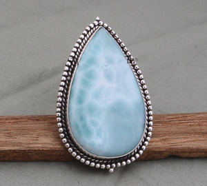 Long Pear Shape Gemstone <b>Ring</b> 925 Sterling <b>Silver</b> Handmade <b>Statement</b> <b>Ring</b> Wholesale Supplier - Product Image 3