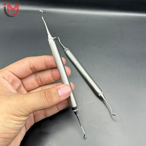 Raspador Dental Manual de Metal, Herramienta de Limpieza Dental de Acero, Instrumento Quirúrgico Plateado Pulido - Product Image 1