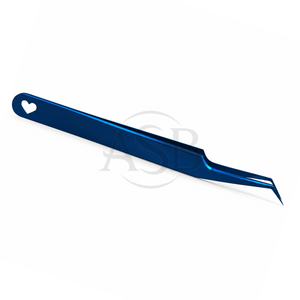 Pinzas Curvas para Pestañas con Aislamiento de Plasma Azul, Acero Inoxidable, Impresión de Logotipo Personalizado, Instrumento de Belleza, Aplicador de Pestañas - Product Image 2