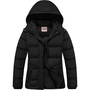 Abrigos de Invierno Ligeros para Mujer 2025, Chaqueta Acolchada Impermeable con Capucha Desmontable, Chaqueta de Invierno con Relleno de Algodón Cálido - Product Image 3