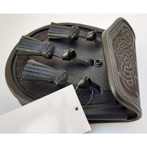 Kilt Escocés, Semi Vestido, Sporran, 100% Cuero Genuino, Borlas con Nudos, Traje Highland - Product Image 4