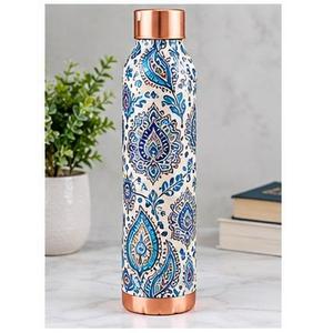 Classic Floral Pattern <b>Metal</b> <b>Water</b> <b>Bottle</b> and Cup Set with Copper Lids Eco-Friendly Outdoor Drinkware - Product Image 5