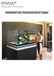 Écran interactif transparent 3D de 55 pouces avec 10 points de contact et haute transparence pour une conception de salle d'exposition futuriste - Product Image 3