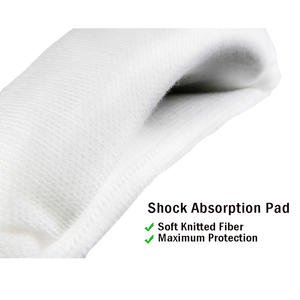 Protège-tibias de karaté U-best bleus, équipement de protection respirant et durable avec coussinets, unisexe, en polyester - Product Image 3