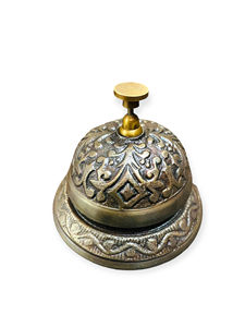 Campana de Mesa Elegante de Aluminio Repujado con Diseño Decorativo, Ligera y Multiusos para Escritorio, Mostrador, Oficina, Hogar y Exhibición - Product Image 3