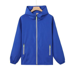 Chaqueta Deportiva Reflectante para Hombre, Impermeable, con Capucha, de Lona y Piel Vacuna, Cortavientos, de Secado Rápido, con Cuello Alto y Logotipo Frontal, para Trabajo al Aire Libre - Product Image 6