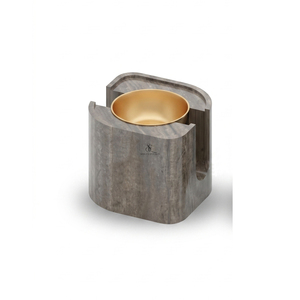 Luxury Wood & Metal Bakhoor <b>Burner</b> Set Two Tone Finish Modern Design Arabian Incense Holder For Home Decor Incense Use - Product Image 4