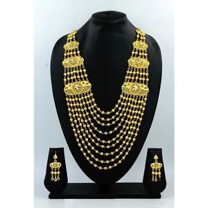 Nouveauté Collier de mariage multi-rangs plaqué or lourd pour femmes Collier long Bijoux de mode pour femmes arabes de Dubaï - Product Image 4