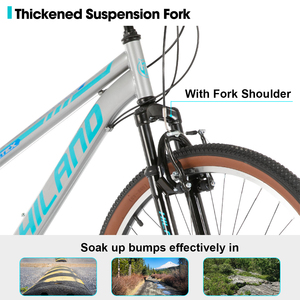Bicicleta de Montaña JOYKIE HILAND de 26 Pulgadas, Cuadro de Acero Hi-ten, 21 Velocidades, Frenos V Dobles, Horquilla de Suspensión, Llantas de Aluminio, <span class=keywords><strong>Guardabarros</strong></span>, 85% SKD ODM/OBM - Product Image 4