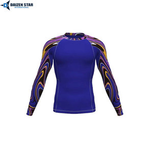 เสื้อรัดกล้ามแขนยาวสำหรับผู้ชาย MMA สำหรับฝึกซ้อมกราปลิง ยิวยิตสู ป้องกันรังสียูวี รับสกรีนโลโก้ - Product Image 5