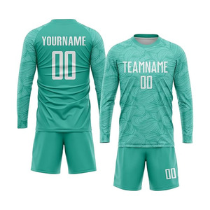 Soccer uniform jersey long sleeve Personalized team players shirts and shorts printed Number Logo - Product Image 3