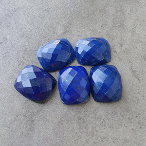 Lapis-lazuli naturel, taille rectangulaire à facettes, coussin, pierre précieuse calibrée, toutes tailles disponibles - Product Image 6