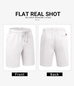 Pantalones Cortos Bermuda para Hombre, Tela de Algodón, Suaves y Transpirables, Elásticos, Casuales, para Gimnasio, Entrenamiento, Correr, Playa, Verano - Product Image 4