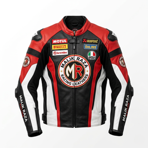 Chaqueta de Motociclista de Cuero Cosida a Mano de Primera Calidad |   Confeccionado a Medida |   Materiales de Primera Calidad |   Construcción Duradera para Ciclistas - Product Image 1