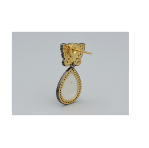 Pendientes Elegantes para Boda con Diseño de Lágrima de Cristal, Pendientes de Novia Chapados en Oro, Joyería Nupcial de Lujo para Fiesta de Bodas - Product Image 2