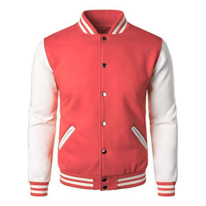 Men Varsity <b>Jacket</b> Long Sleeve Breathable Eco-Friendly Thick Fleece Stand Collar Custom Logo Front Printing varsity <b>jacket</b> - Product Image 6