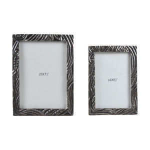 Cadre photo en métal design, couleur argent, simple face, en aluminium et verre, pour photos - Product Image 4