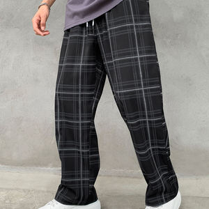 Pantalon de jogging homme à entrejambe bas, coupe ample, en mélange de coton premium, avec broderie personnalisée et cordon de serrage - Product Image 3