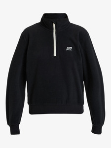 Sweat-shirt polaire léger à quart de zip pour femme, coupe courte, vente en gros - Product Image 2