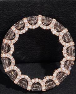 Anillo de Compromiso de Oro Rosa de 10K con Diamantes Cultivados en Laboratorio, Corte Brillante Redondo, Joyería Fina de Moda para Mujer - Product Image 3