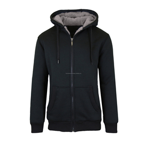 Blank Hoodies <b>Sweatshirt</b> Custom Logo Men's Pullover Plain Color Thermal <b>Full</b> <b>Zip</b> 100% Cotton Men's Hoodies basics cotton blended - Product Image 5