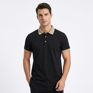 เสื้อเชิ้ตผู้ชายผ้าถักเนื้อแน่น ใส่สบายสำหรับฤดูร้อน ระบายอากาศได้ดี สไตล์ลำลอง ปักโลโก้ตามสั่ง รับผลิตแบบ OEM ขายส่ง - Product Image 1