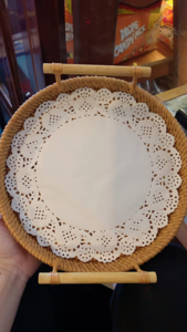 Plato de mimbre vintage vietnamita de 12 pulgadas, decoración de mesa tejida a mano para restaurantes y bodas - Product Image 5