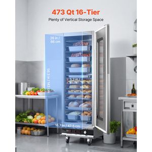 Scaldavivande Elettrico Commerciale a 16 Ripiani in Acciaio Inossidabile con Vassoio per Acqua e Porta in Vetro - Product Image 2
