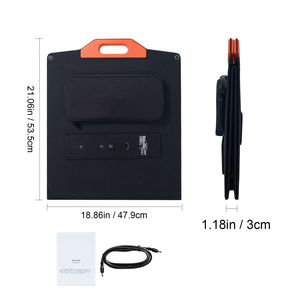 Panneau solaire monocristallin pliable ETFE portable 120W avec chargeur Type C, efficacité 23% - Product Image 6