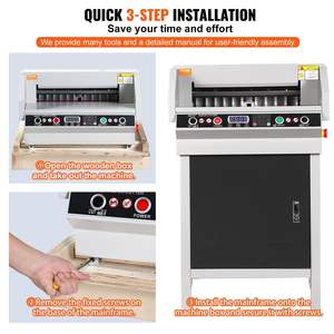 Machine à découper le papier électrique hydraulique robuste, largeur de coupe 18 pouces, épaisseur de coupe 1,57/40 mm, modèle D0100X3WFN2 - Product Image 6