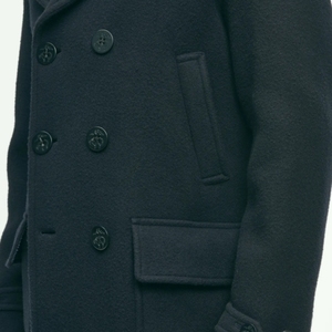 เสื้อโค้ทเทรนช์โค้ทยาวแบบกระดุมสองแถวสำหรับผู้ชายและผู้หญิง คอลเลคชั่นฤดูใบไม้ร่วง พร้อมเข็มขัด สีพื้น เรียบง่าย สั่งตัดได้ ผลิตจากผ้าขนสัตว์ - Product Image 2